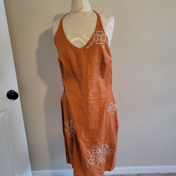 Retro anthropologie Isabella bird halter dress 10 - Picture 1 of 5